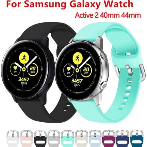 22mm 20mm Watch Strap For Samsung Galaxy Watch 46mm 42mm Silicone Watchband Bracelet Samsung Galaxy Watch Active 2 40mm 44mm