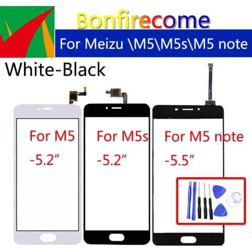 For Meizu M5 M5s Touch Screen Digitizer For Meizu M5 Note LCD Display Front Glass Panel Sensor Replacement Replacement