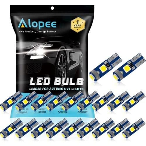 20Pcs White T5 74 2721 37 LED Wedge Bulb 3030 3 SMD 12V 0.5W Instrrument Panel Cluster Dashboard Dash Light Ash Tray Bulb