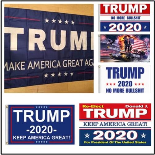 1PC 90*150cm Trump 2020 Flag Double Sided Printed Donald Trump Flag Keep America Great Donald for President USA