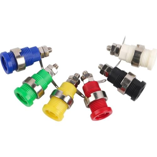 10PCS 4MM Binding Post Multimeter instrument Banana Socket High-voltage sheathed terminal Test Probe connector