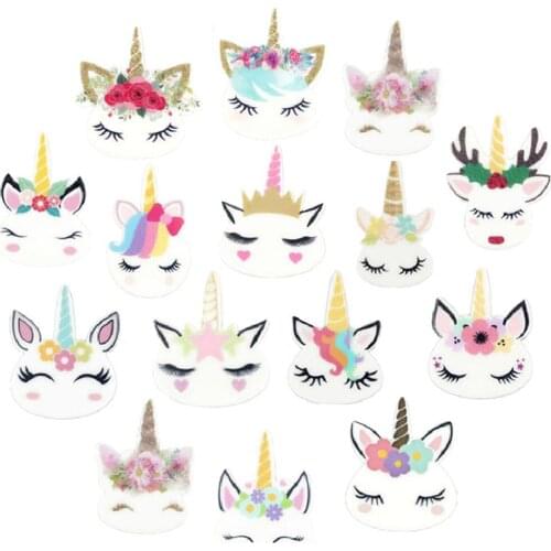10pPcs/lot Resin Unicorn Patches Unicorn Figurine Crafts For DIY HairBows Flat Back Horse Resin Cabochon Headwear Accessories