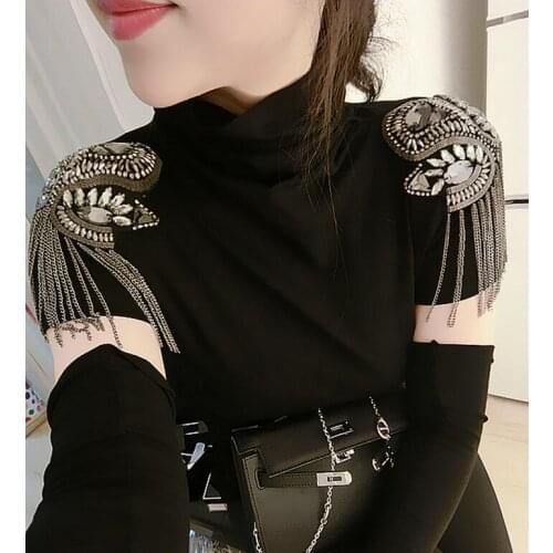 2pcs Handmade A61 epaulette jewelery tassel big shoulder brooch epaulet /epaulettes spikes/ blazer accessories/pin