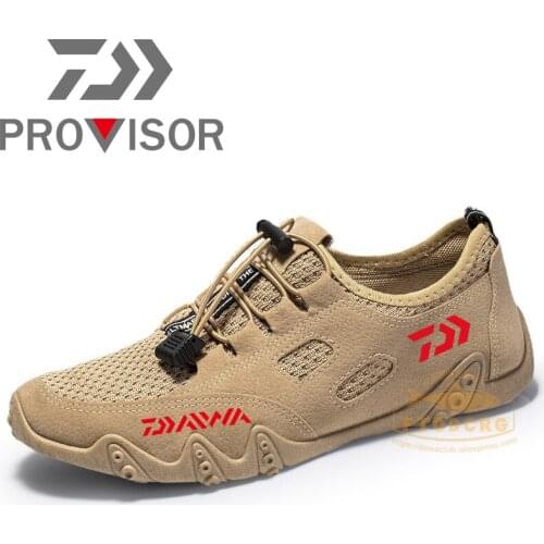 2021 Daiwa Fishing Shoes Breathable Sheepskin Shoes Summer Mesh Men Wading Hiking Shoes Outdoor Beach Shoes Dawa Fishing Shoes