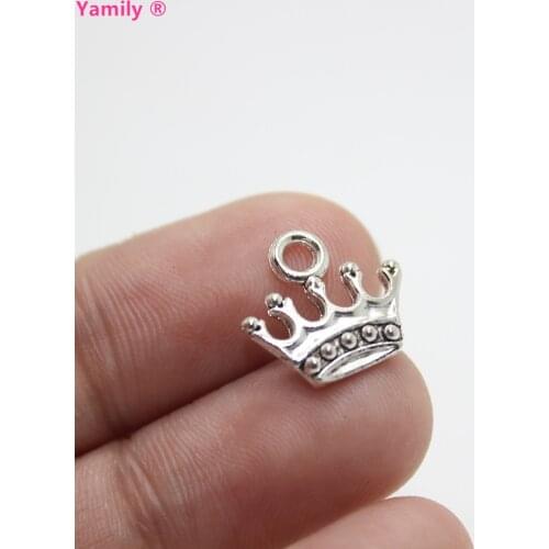 30pcs-- 14x11mm Crown Charms Antique Silver Tone 2 Sided Royal Charms Queen Charms pendant pj2740