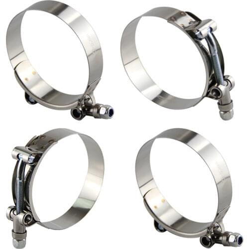 4x 2.75" T-Bolt Clamps Stainless Steel For Turbo Intake Silicone Hose Coulper