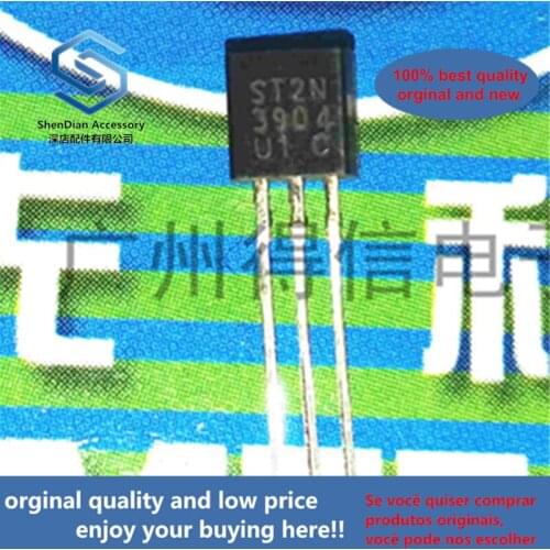 50pcs 100% orginal new 2N3904 3904 NPN General Purpose Amplifier Copper feet TO-92 real photo