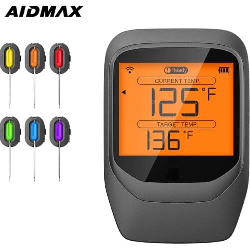 AidMax PRO07 Remote Wireless Food Kitchen Thermometer Dual Probe For BBQ, Smoker, Grill, Oven, Meat With Timer