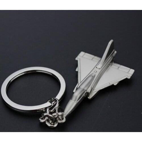 24 Pcs/Lot Key Chain Keyring the Mirages Model Pattern Airplane Shape metal Color Keychain Flat Chain Bulk Wholesale