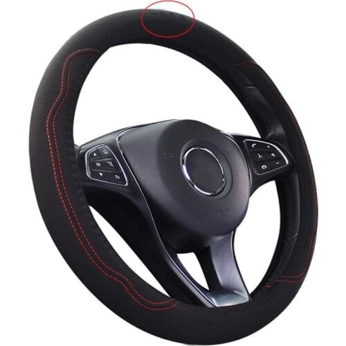 Car Steering Wheel Cover Suede Wrap For 38 40 42 45 47 50CM Outer Diameter Auto Truck Bus Lorry VanFunda Volante Stuurhoes