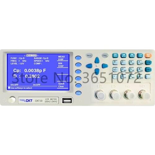 CKT10 50Hz, 60Hz,100Hz,120Hz,1KHz,10KHz LCR Meter ESR Meter