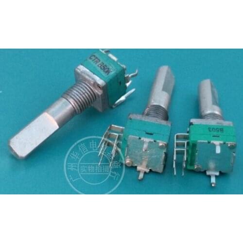 CTR 09 type vertical double potentiometer B50K handle 20MM 25MM switch
