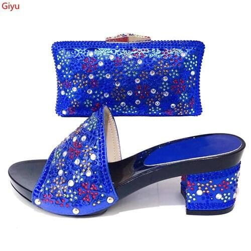 Doershow African Matching Shoes and Bags Italian In Women Nigerian Party Shoe and Bag Sets Women Wedding Shoes and Bag!KI1-20
