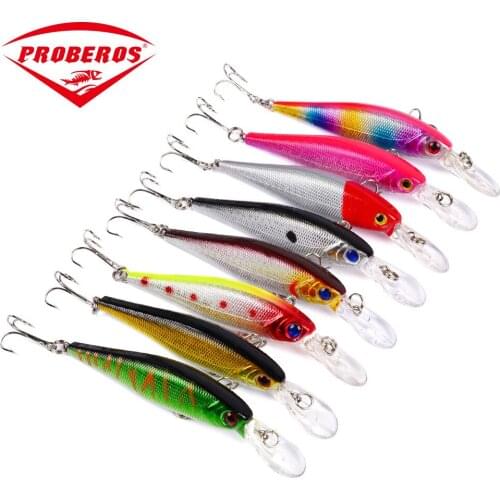 Colorful Minnow Fishing Lure Hard Bait 101mm/9.3g Top-water Trolling Saltwater Isca Artificial Wobbler Crankbait Jerkbait Pesca
