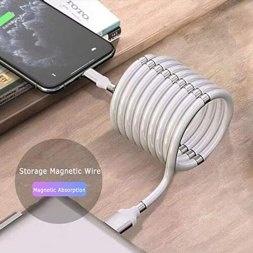 Support Super Fast Charging Cable Magnetic Attraction Data Cable for Convenient Storage of Data Cable for iPhone Android Type-C