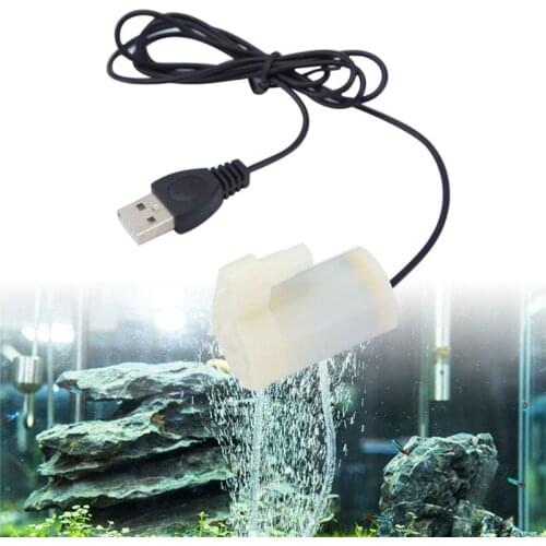 USB Powered Micro Submersible Water Pump Silent Fish Tanks Aquarium DC 5V 2-3L/min Mini Motor Water pump Accessories C42