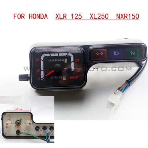Motorcycle gauges odometer speedometer tachometer Apply to Honda XLR125 XL250 NXR150