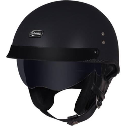 HOT sale Open Face Half PU Leather Helmet Moto Motorcycle Helmets vintage Motorbike Headgear Casque Casco For helmet