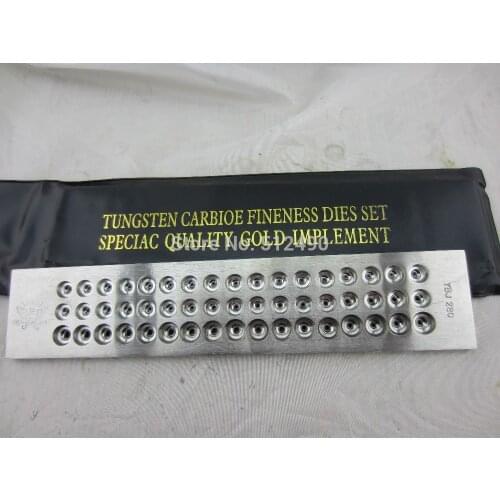 Diy tungsten carbioe fineness dies set 0.26-2.8mm Tungsten Carbide Drawplate 51 Hole number Fineness Dies Set Gold Implement