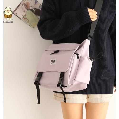 Beibaobao 2021 New College Student School Bag Shoulder Bag Small Fresh Bag Women Purses and Handbags Crossbody Bookbag