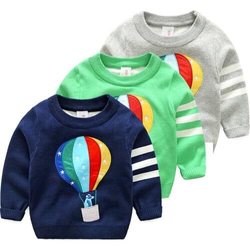 New 2020 Boys Sweaters Balloon Printing Boys Pullover Knit Sweaters Spring&Autumn Children Clothing Kids Clothes Tops