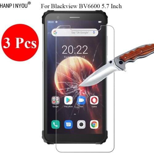 3 Pcs/Lot New 9H 2.5D Tempered Glass Screen Protector For Blackview BV6600 5.7" Protective Film Guard + Clean Tools