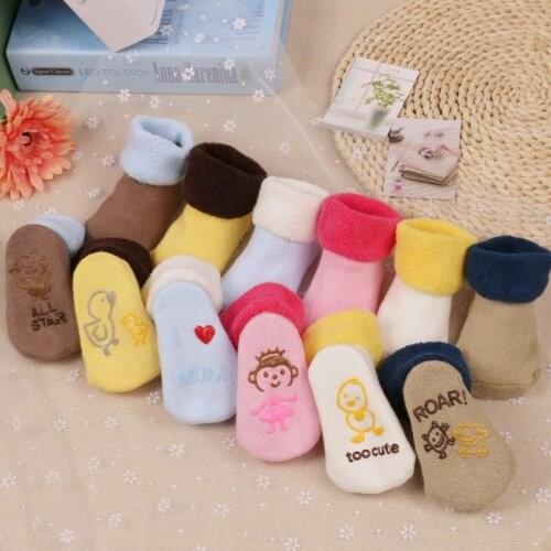 New winter baby socks cotton toddler socks anti slip children baby newborn boy girl socks chaussette bebe fille baby sokken