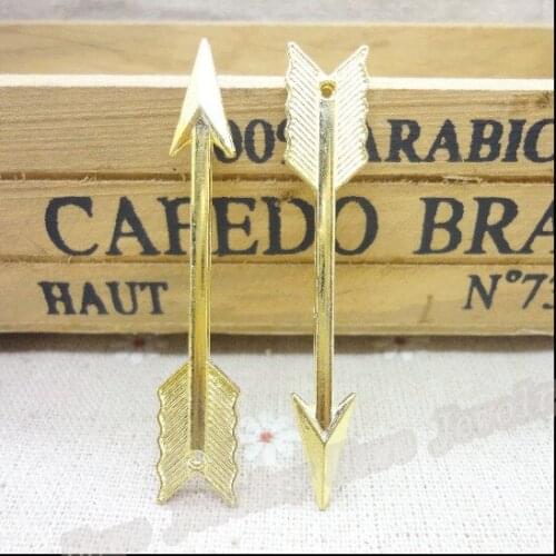 Wholesale 28PCS Gold-color Arrow Charms Pendant Fit Bracelets Necklace DIY Metal Jewelry Making