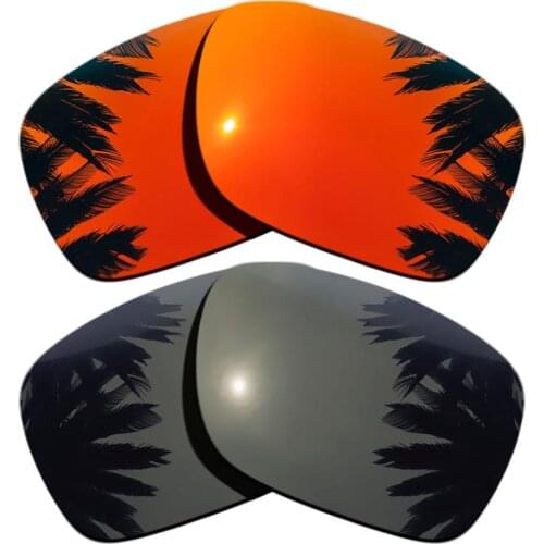 Orange Red Mirrored&Black Polarized Replacement Lenses for Holbrook Frame 100% UVA & UVB