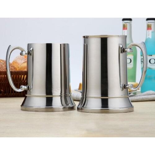 450/560ml Stainless Steel Double Wall Beer Mugs Durable Hotel Bar Cocktail Glass Household Drinkware For Milk Tea Juice Coffee