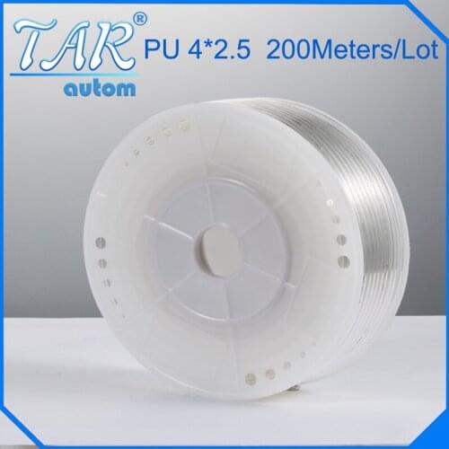 PU tube 4*2.5mm tuyau d'air pour compresseur d'air pneumatique composante rouge 200 m/roll goldenpneumatic Hose air tube PU Pipe