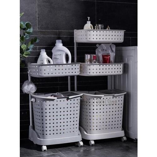 Toilet Shelf Floor Type Washing Machine Toilet Room Multi-storey Toilet Sink Storage Bathroom Storage Rack