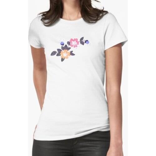 Flower Pattern Multicolored T-Shirt Print Top