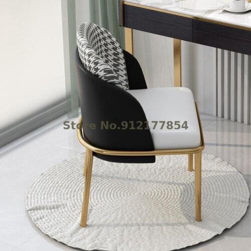 Nordic makeup stool modern minimalist household dressing stool manicure stool ins style living room creative fashion iron chair