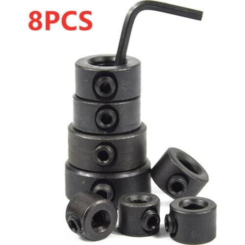 3pcs/7pcs/8pcs 3-16mm Drill Bit Depth Stop Collar Ring Positioner Spacing Ring Locator Woodworking Drill Bit Hex Wrench