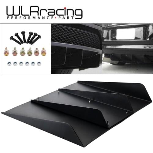 4 Shark Fins Rear Bumper Diffuser Car Spoiler Decoration Fin 22" x 21" Black ABS Universal For Audi a4 b6 WLR-SFB06