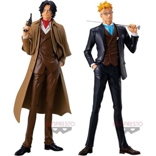 Japanese original anime figure one piece Marco/Portgas D Ace detective ver action figure collectible model toys for boys
