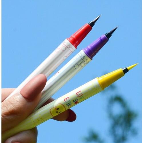 Matte Liquid Eyeliner Pencil Quick Dry Waterproof Makeup Black Brown White Color Long Lasting Eyeliner Pen Cosmetics