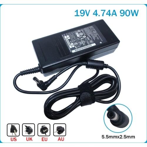 19V 4.74A 5.5*2.5mm 90W For ASUS AC Adapter Power Supply Laptop Charger ADP-90AB ADP-90CD DB A46C M50 X43B S5 W7 F25