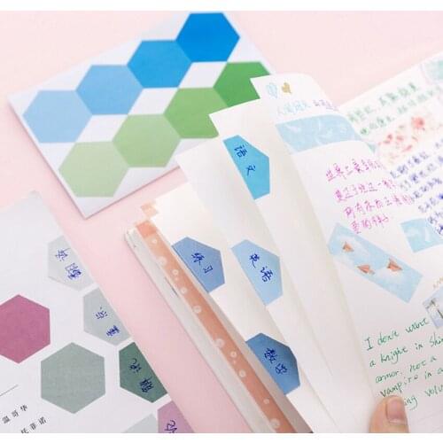 4packs/lot Creative Gradient Index Note Stickers Planner Stickers Office Supplies Notepad kawaii Stationery Accessoire Bureau