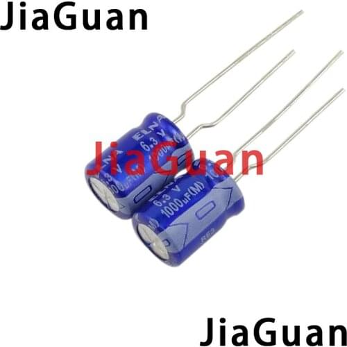 50pcs NEW ELNA RE3 6.3V1000UF 8X11.5MM audio electrolytic capacitor 1000uF/6.3V blue robe 1000UF 6.3V