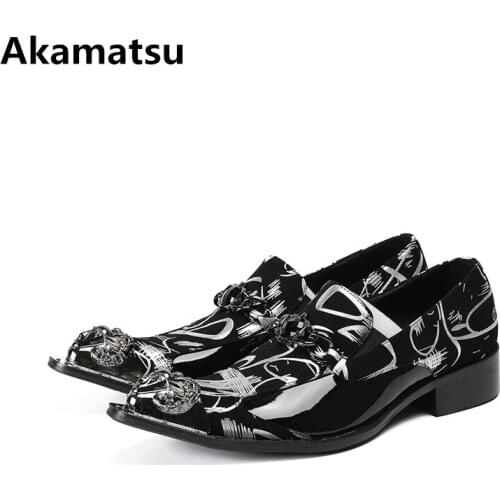 Мужские лакированные туфли Akamatsu China At AliExpress