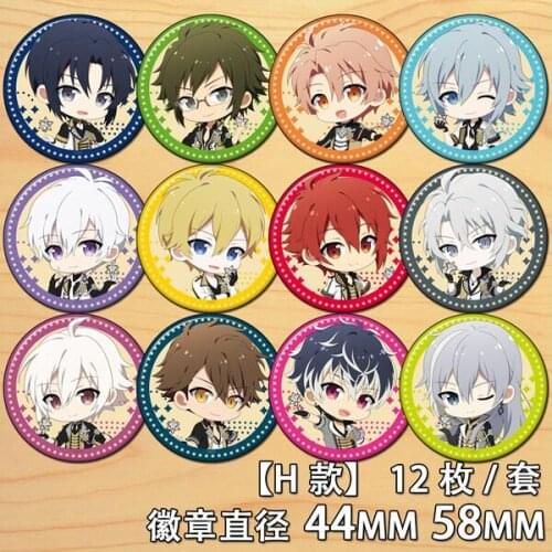 Anime Idolish7 Figure 5883 Badge Round Brooch Pin Gifts Kids Collection Toy