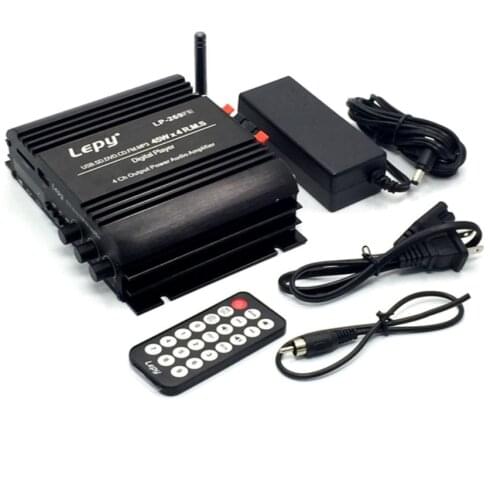 Lepy Bluetooth Car Amplifier Digital Player HIFI Stereo Audio Power 2CH 45W Home Multimedia Support SD USB FM MP3 DVD CD