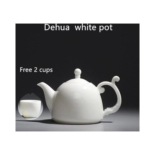 White Porcelain Teapot Dehua Ceramic Handmade kungfu Black Tea Green Tea Set Filter Household Tea Maker Free Shipping