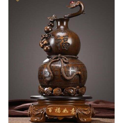 Fortune big gourd put pieces of wood grain living room wine cabinet TV shelf creative decorations