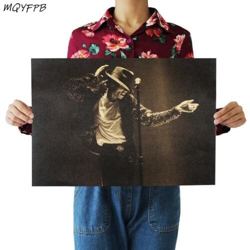 Michael Jackson Kraft Nostalgia Paper Poster Home Decor Wall Sticker Gift 50.5x35cm