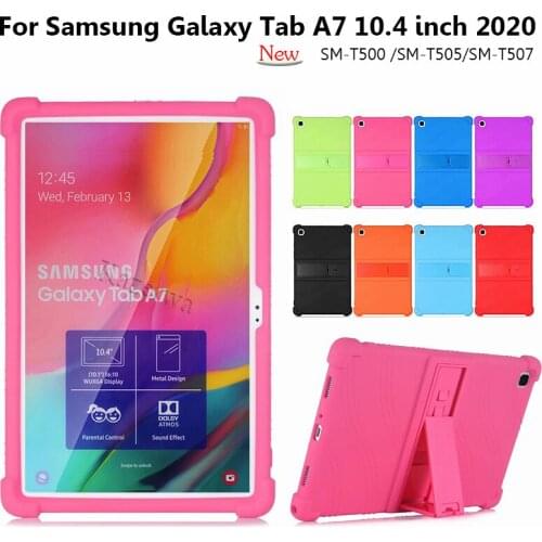 Kazerwa For KickStand Case Tablet Cover Samsung Galaxy Tab A7 10.4 2020 T500 T505 T507 Tablets case Soft Silicon Protect shell
