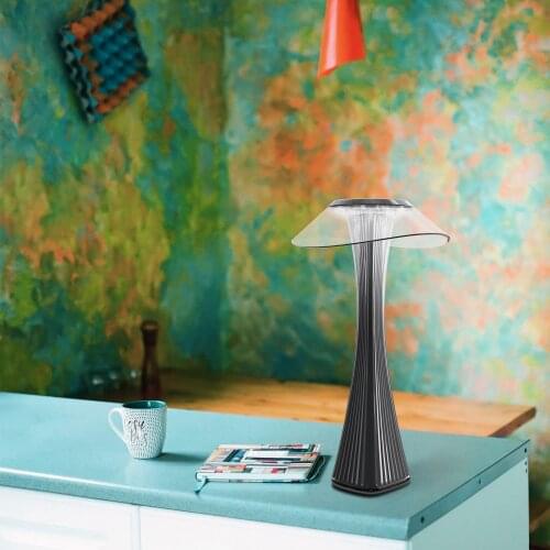 Decorative Rechargeable LED Table Night Lights Mini Cordless Restaurant Touch Dimmer Crystal Smart Desk Lamp For Hotel And Bar