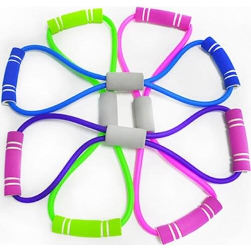 New 8 Word Chest Fitness Gum Rubber LOOP Latex Resistance Espanto Fitness Equipment Stretch Yoga Training Crossfit Elastic Band